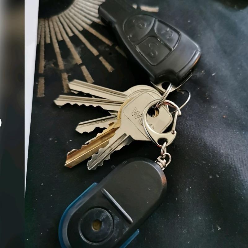 Key Finders New Alert with LED Light And Sound Notification  Anti-Lost Keychain Locator with Whistle Function