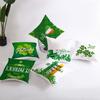 Home St. Patrick's Day Green Peach Velvet Cushion Cover National Day Four-Leaf Clover Cushion Cover