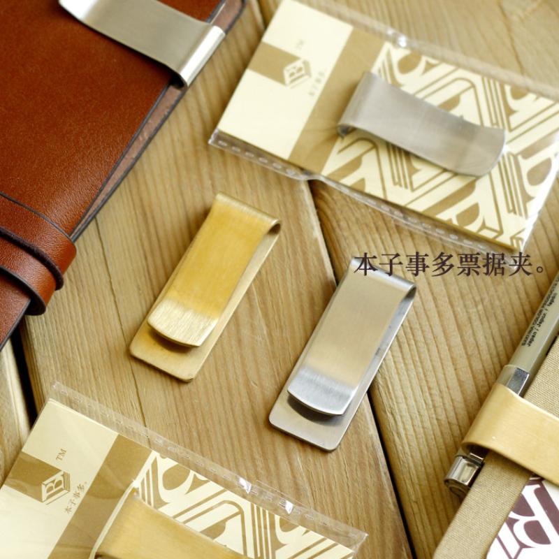 Acero Inoxidable Delgado Bolsillo Diseño Hombre Billetera con Clip para Billetes Efectivo Identificación Tarjeta de Crédito Negocios Soporte para Dólares Latón Pinza para Billetes