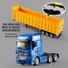 non-toxic Huina 1/50 Scale Diecast Alloy Trucks Model Dump Truck Dump Tank Truck Engineering Car Miniature Cars Children Toys for children Kid