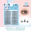 LASHIDOL Partial Use False Eyelashes Large Capacity Eyelash Natural Undetectable (10rows-Leaf)