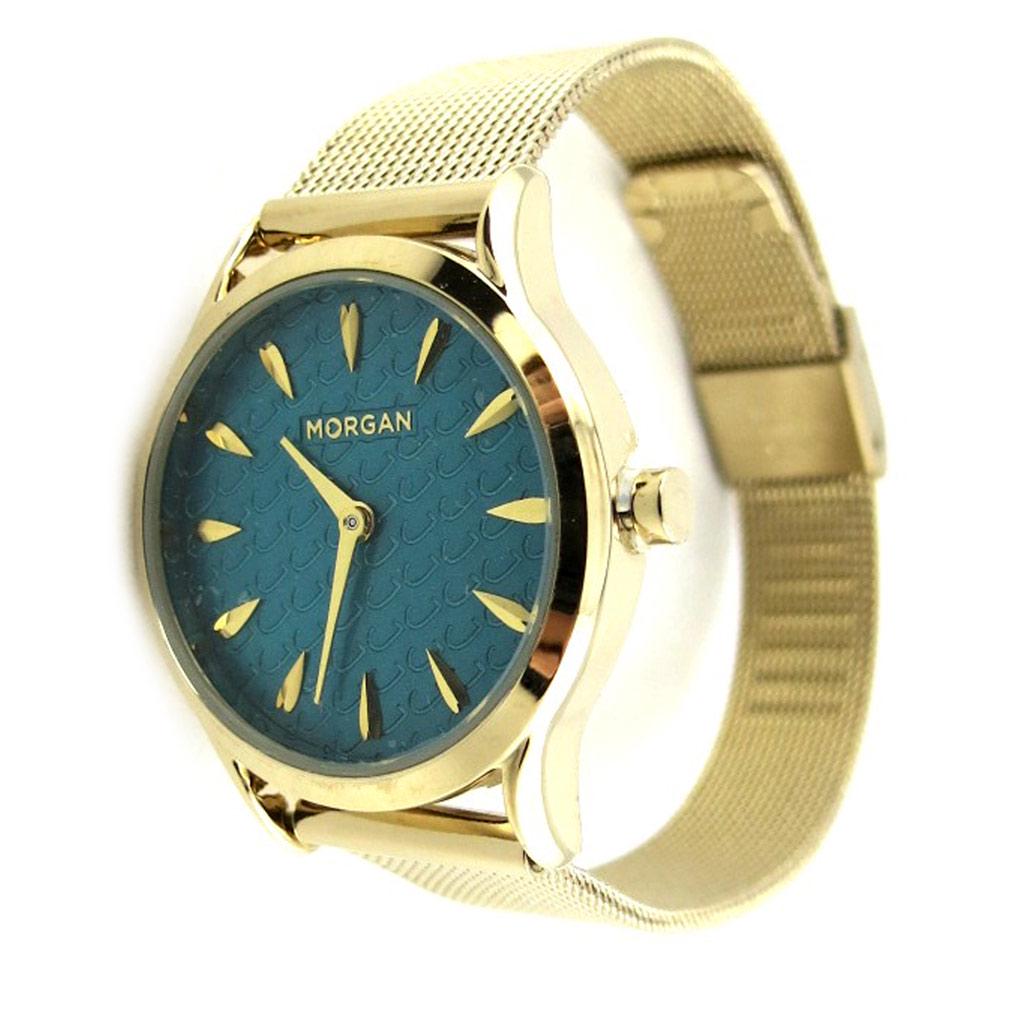 Morgan [N2332] - Designer Watch 'Morgan' Turquoise Gold (Elegance)