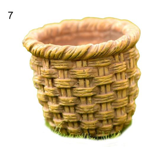 

Фигурки кроликов, изысканные милые модные мини-животные ручной работы, корзина с морковью, микропейзажный декор для сада 7