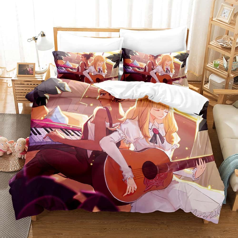 Fashion 3D Print Anime Carole & Tuesday Bedding Set Single Twin Full Queen King Size Bed Set Adult Kid Bedroom Duvet Cover Sets