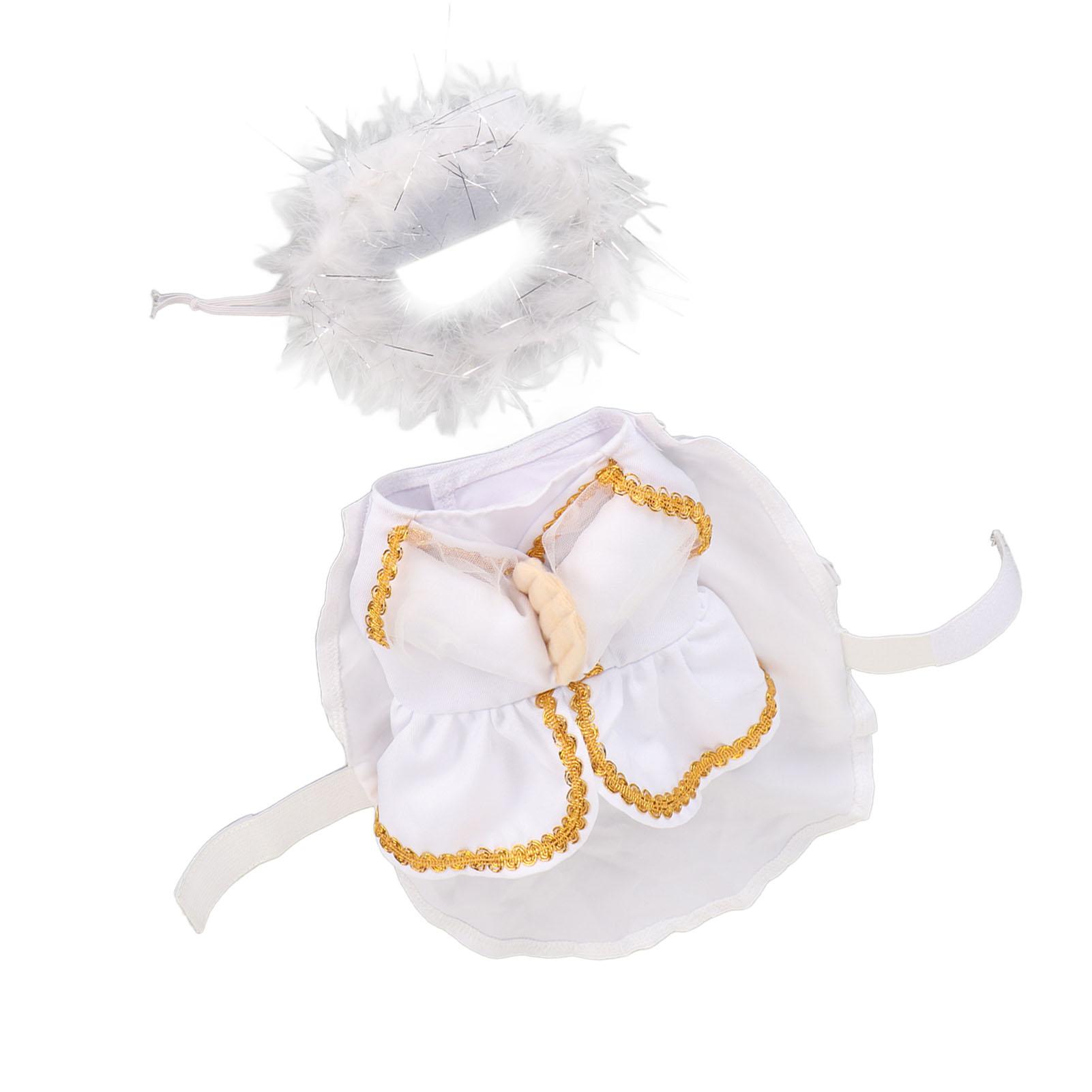 

Angel Pet Costume Abrasion Resistant Comfortable Unique Exquisite Funny Cosplay Pet Clothes for Party S