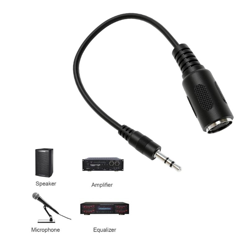 Professionelles 3,5-mm-Klinkenstecker auf DIN 5-Pin-Buchse Kabel Sound-Adapterkabel für Kopfhörer Soundkarten-Ausrüstung Zubehör