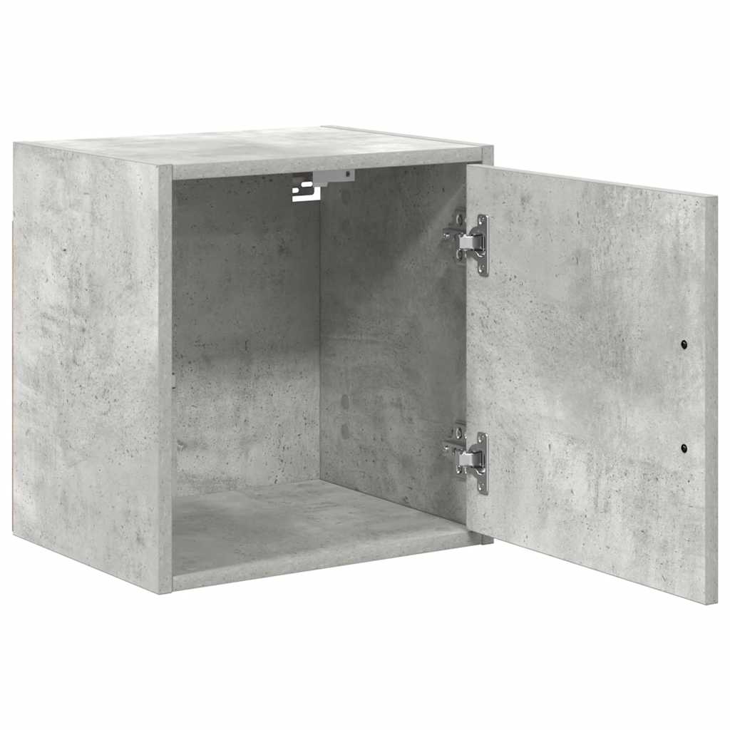 Armadi a Muro per Garage 2 Pezzi. Cemento Grigio Legno Incollato