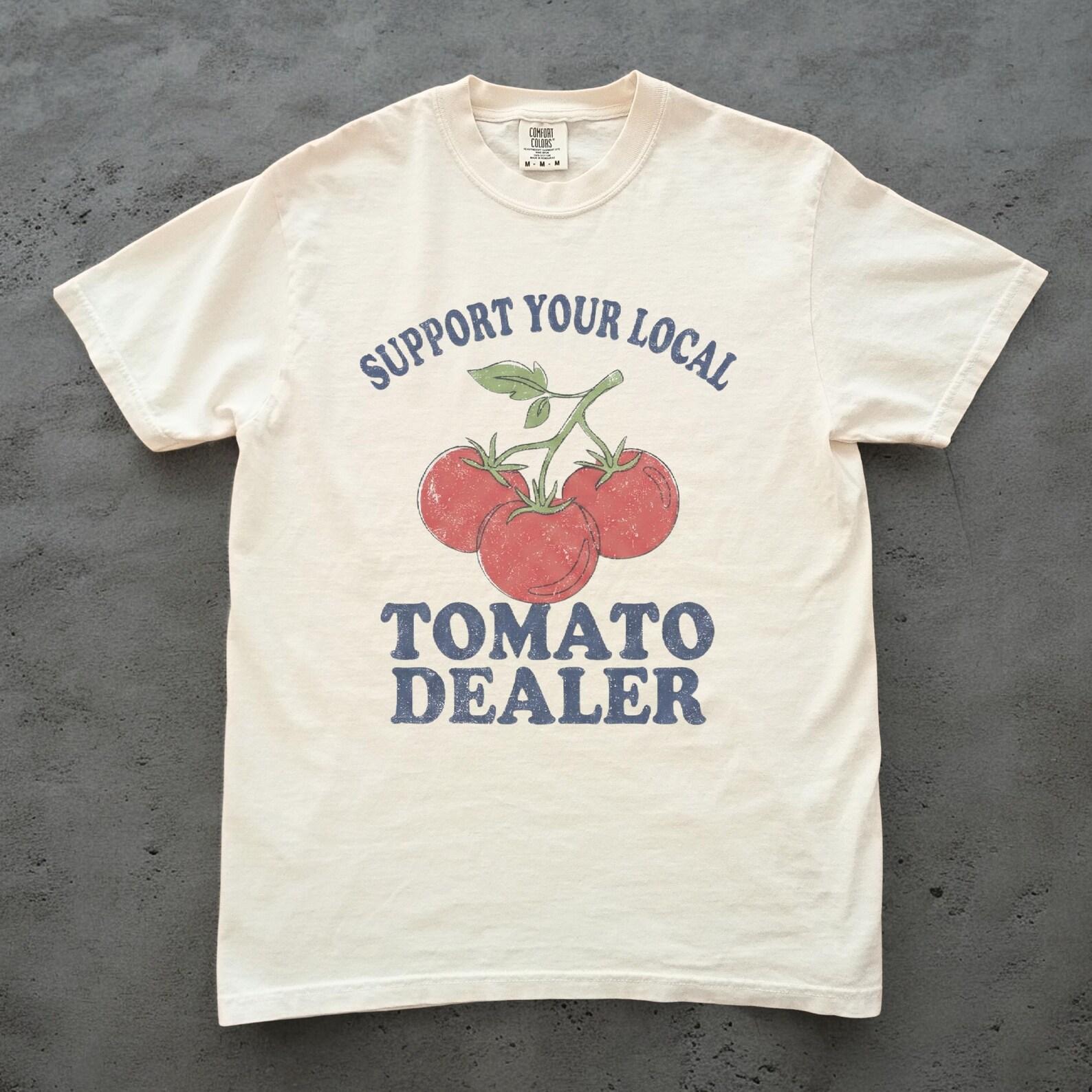 Support Your Local Tomato Dealer Shirt, Funny Gardening T shirt, Farmers Market Tee, Vintage Veggie Graphic Shirt 2XL