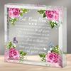 "Best Bonus Mom" - Heartfelt Acrylic Plaque with Pink Roses & Butterflies, Sentimental Gift for Step-Mother From Son or Stepdaughter, Ideal for Mothe
