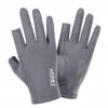 1 Pair Ice Silk Gloves Work Sunscreen Anti Slip Sweat Absorbing Touch Screen For Fitness Men'S Women'S With Exposed Fingers