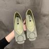Fashion Round Toe Flat Shoes For Women Luxury Leather Casual Off-white Moccasins Flats Woman Footwear Stylish With Comfortable L Trend