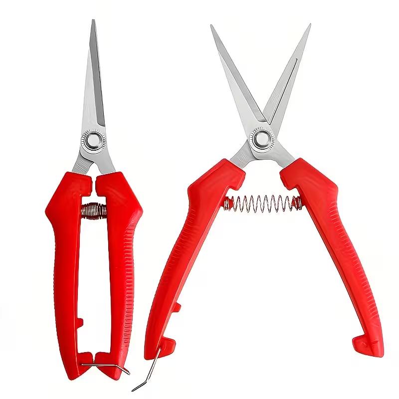 

Mini Pruning Shears Garden Scissors for Indoor Plants, Sharp Stainless Steel Flower and Bonsai Trimming Tool for Houseplant Care and Gardening красный