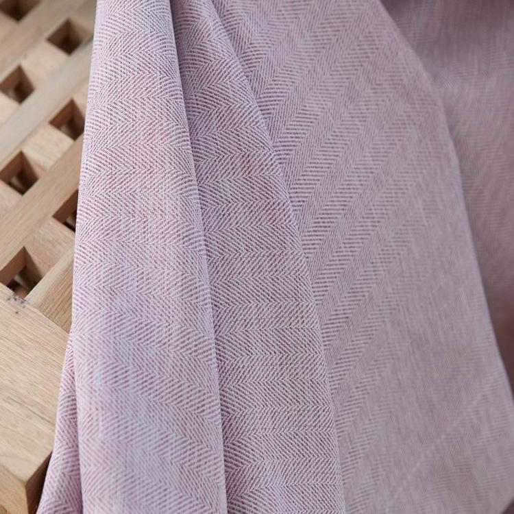 Simple Solid Color Herringbone Pattern Thickened Blackout Curtains, Bedroom Living Room Warp Knitted Curtains Customization