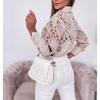 Fashion Lace Hollow Out Long Sleeve Office Shirt Women Spring and Autumn Loose Casual Versatile Commuter Blouse Lapel Simple Solid Color Clothing