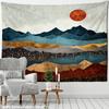 Abstract Mountains Oil Painting Tapestry Wall Hanging Boho Psychedelic Witchcraft Aesthetics Room Home Decor
