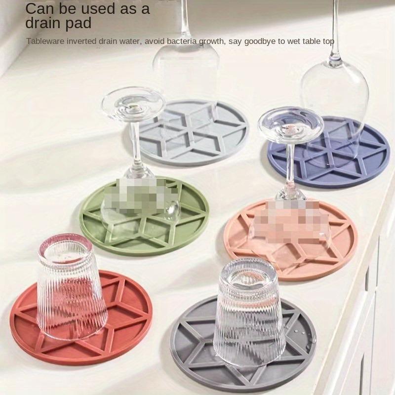 1/3PCS silicone pot mat heat insulation pad silicone high temperature resistant dining table anti-scalding pad round and simple