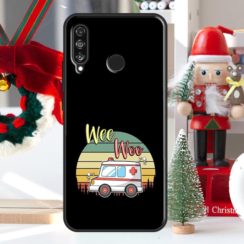 Wee Woo Ambulance For Huawei Nova 5T 9 10 SE 7i 8i 11i 12i Y73 Y72 Y61 Y91 Y60 Y70 Y90 P20 P40 P30 Lite Case