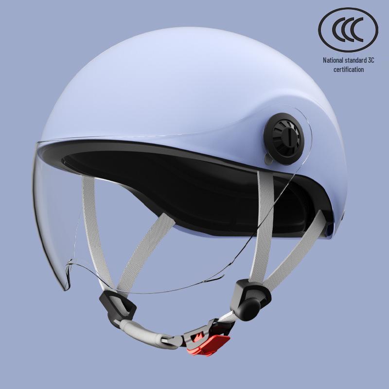 GB 3C Certified Unisex Electric Vehicle Helmet - Summer & All-Season Motorcycle Safety Half Helmet