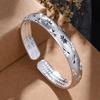 Silver Starry Open Bangle: Adjustable, Elegant Jewelry Gift for Mother's Day
