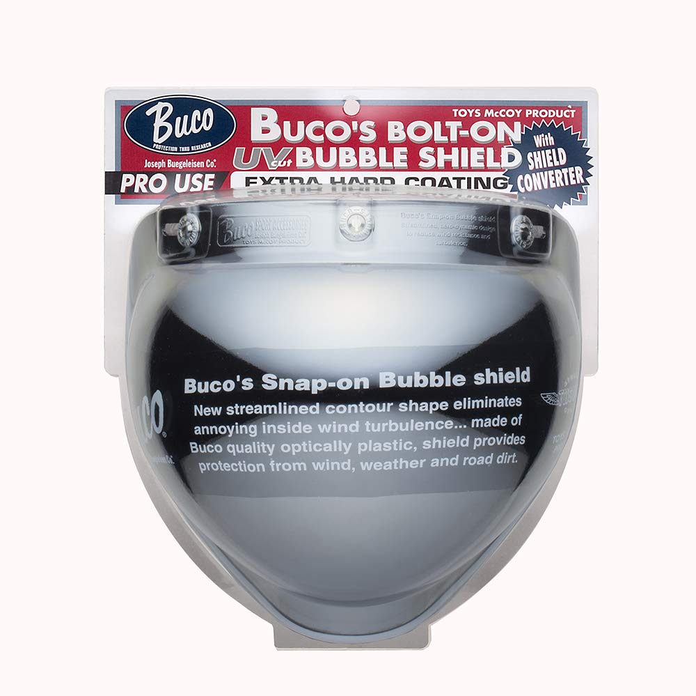 BUCO Bubble Shield with Shield Chrome Mirror Bolt-On Converter,