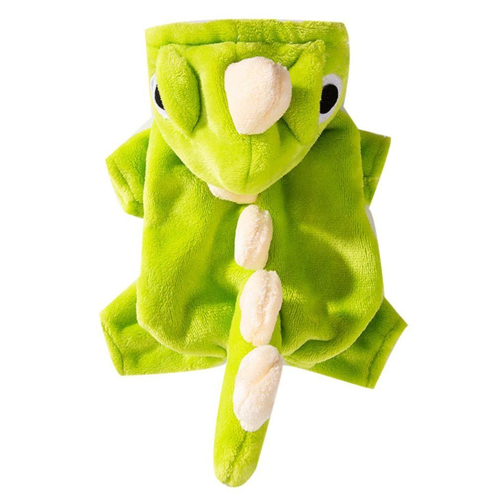 Cartoon Dinosaur Winter Pet Clothes Thickened Dog Pullover Hoodie Puppy Cat Clothing Small Dogs