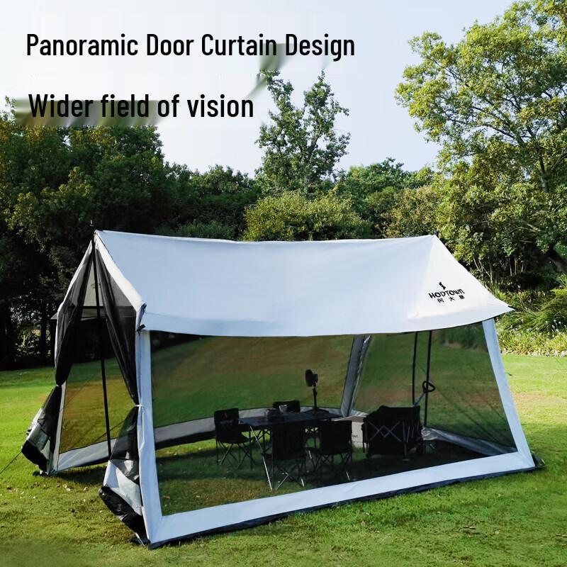 Hexagonal Outdoor Camping Canopy with Detachable Mosquito Net