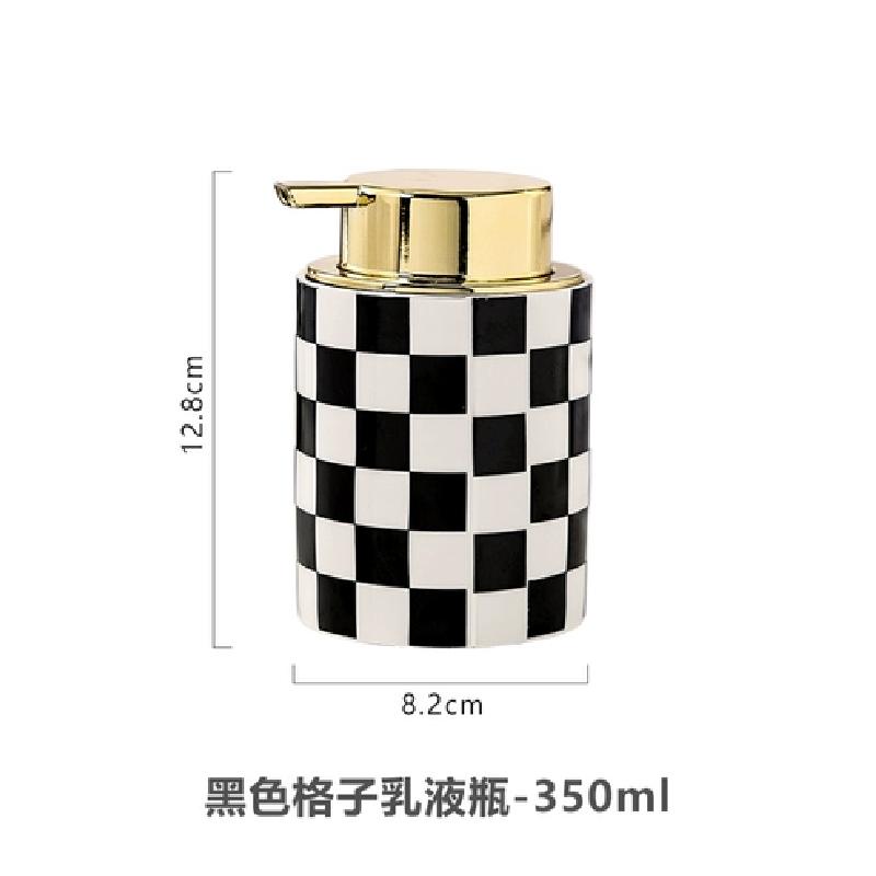 

Bathroom Supplies Ceramic Emulsion Bottle Square Soap Dispenser Shower Gel Bottle Shampoo Press Bottle Bathroom Decoration 350ML Foam bottle