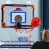 Transparent Basketball Hoop for Kids with Scoreboard, Wall-Mounted, No-Drill, Door Hanging Indoor Slam Dunk Backboard.