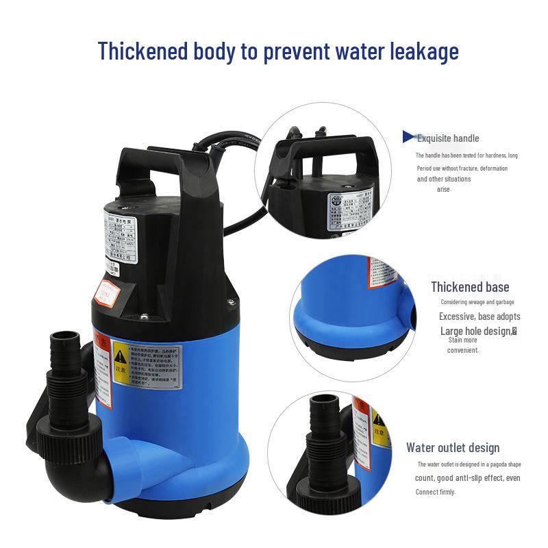 Lingxiao Automatic Corrosion-Resistant Submersible Pump with Float Switch for Fish Ponds, Pools, and Sewage.