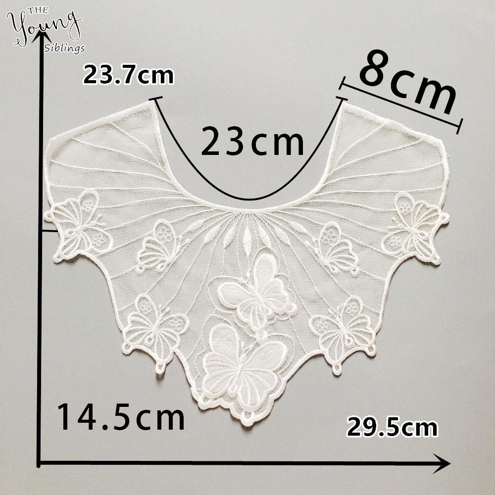Black And White Organza Embroidery Collar Lace Mesh Lace Diy Sewing Decoration With Clothing Accessories