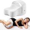 Memory Foam Knee Pillow Large Leg Pillow with Adjustable Strap Aligns Spine Sciatica Relief Back Knees Joints Support