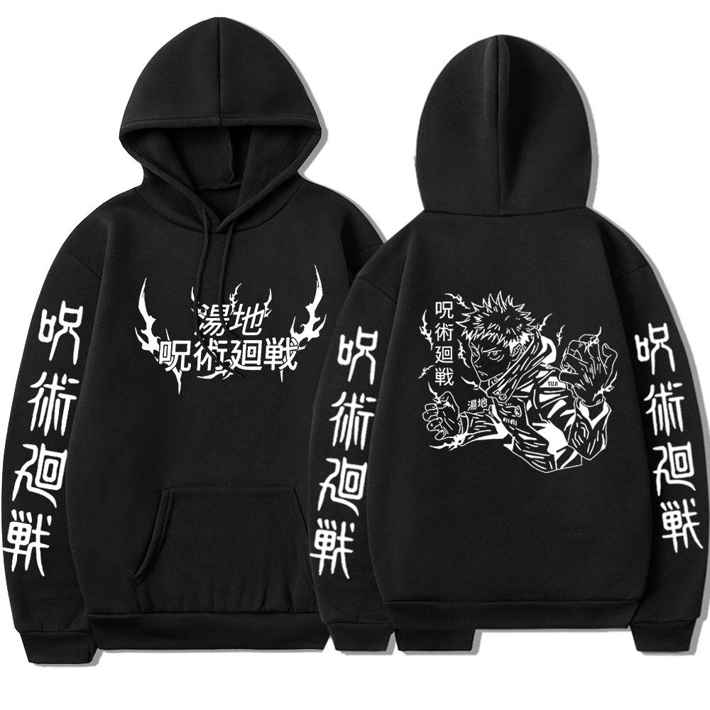

Japan Anime Jujutsu Kaisen Hoodie Itadori Yuji Graphic Hoodies Oversized Hooded Sweatshirt Long Sleeves Men Women Clothes S