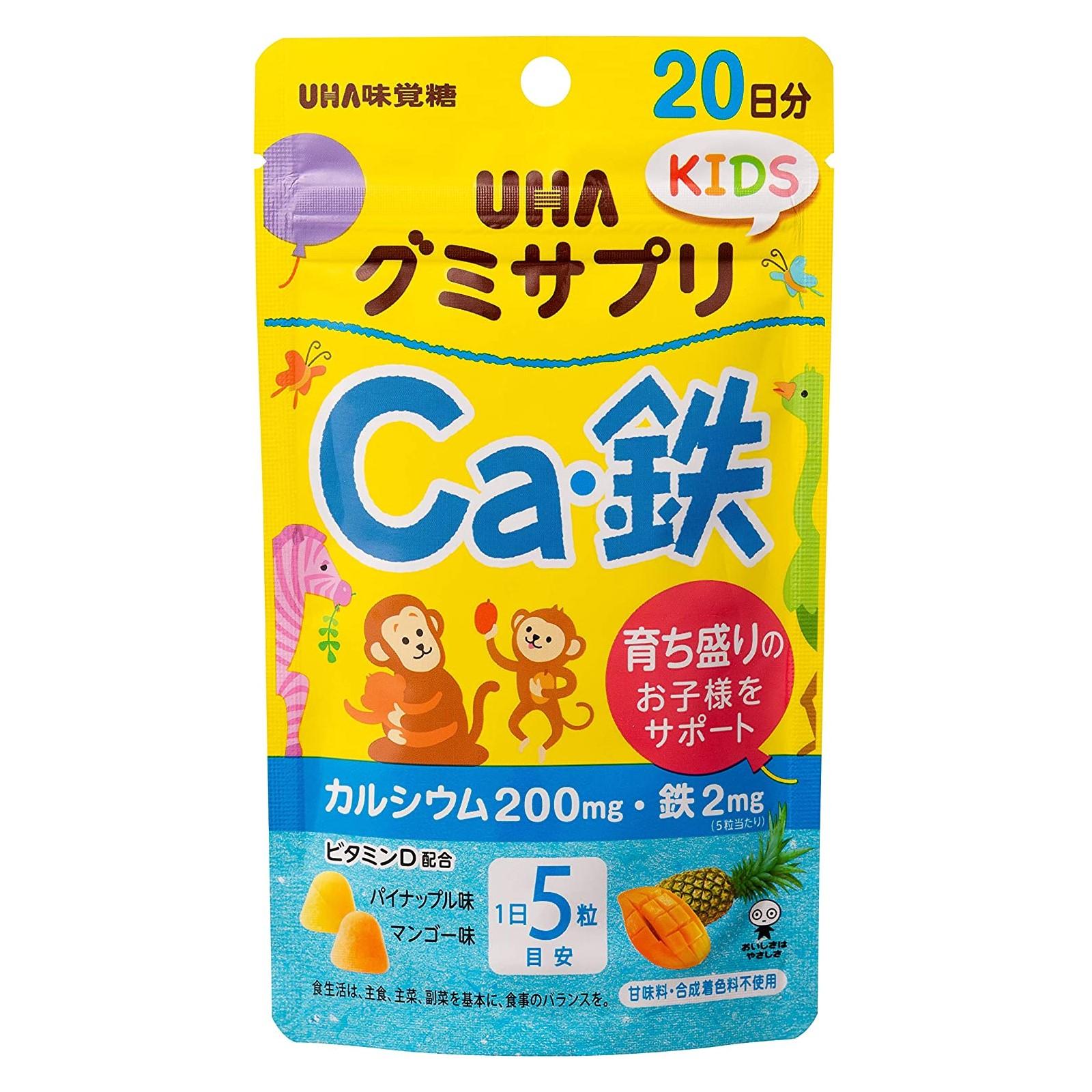 

UHA Calcium мармеладки для детей с кальцием и железом, 100 штук на 20 дней