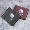 Unisex Skull Print Zip Coin Purse & Wallet Holder