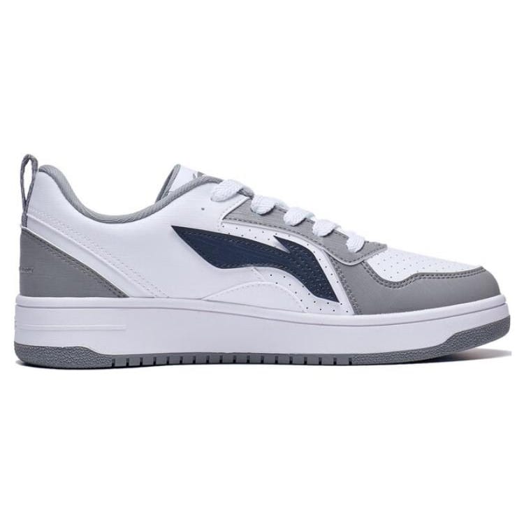 Li Ning Shiyi Slip Resistant Abrasion Resistant Low top Skateboard Shoes Men's White Gray AGCT341-3
