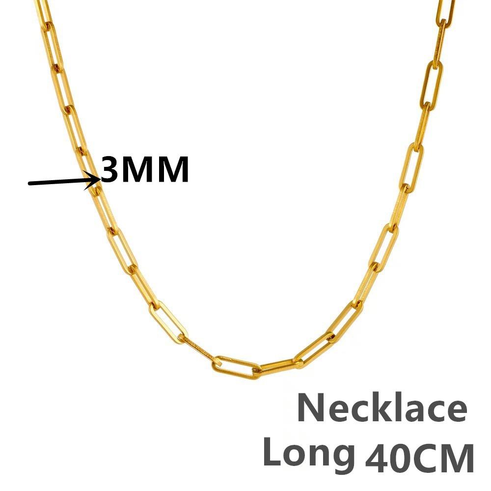 925 Sterling Silver Stylish Exquisite Cut Paper Clip Necklace Necklace Birthday Party Jewelry Gift