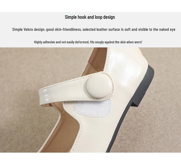 French-Japanese One-Strap Mary Jane Flats - Women's Round Toe, Soft Sole Slip-On Dolls Shoes, College Style.