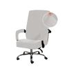 Soft Velvet Plush Stretch Computer Office Chair Cover with Armrest Cover Solid Color Removable Spandex Armchair Slipcover
