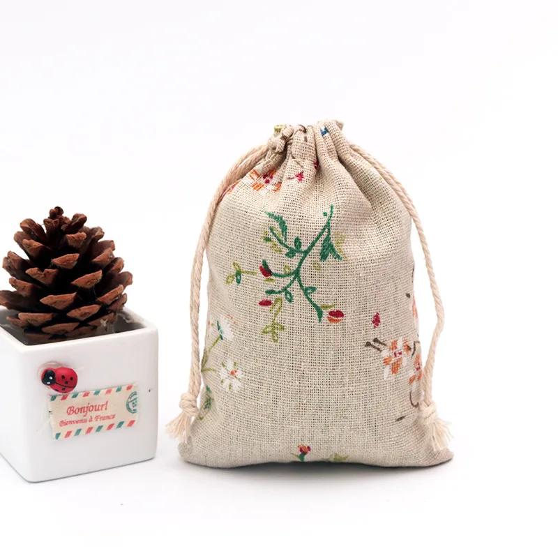 (10x14cm) Cute Cartoon Travel Storage Bag Cotton Drawstring Bag Pouches Candy Favor Holder Jewelry Party Gifts Bag 10pcs/lot
