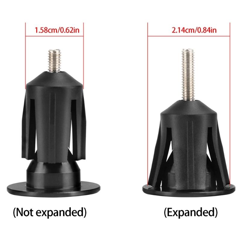 Universally Fit Aluminum Bike Handlebar End Cap Easy To Install Handlebar End Plugs For Various Riding Conditions