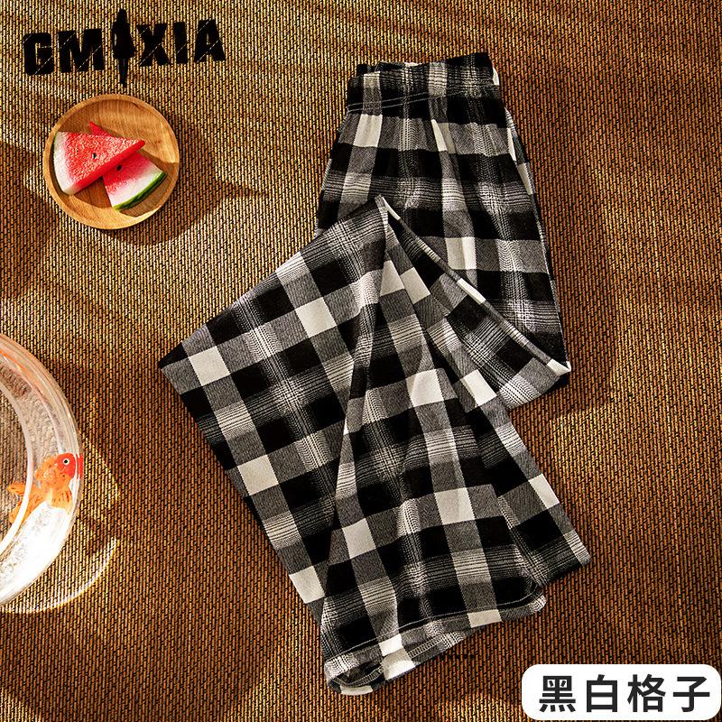 

GMXIA Женские модные повседневные брюки и капри one size чёрный/белый