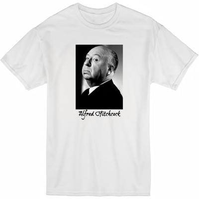 KYNKLYXP Alfred Hitchcock Movie Director Psycho Vertigo White T-Shirt White