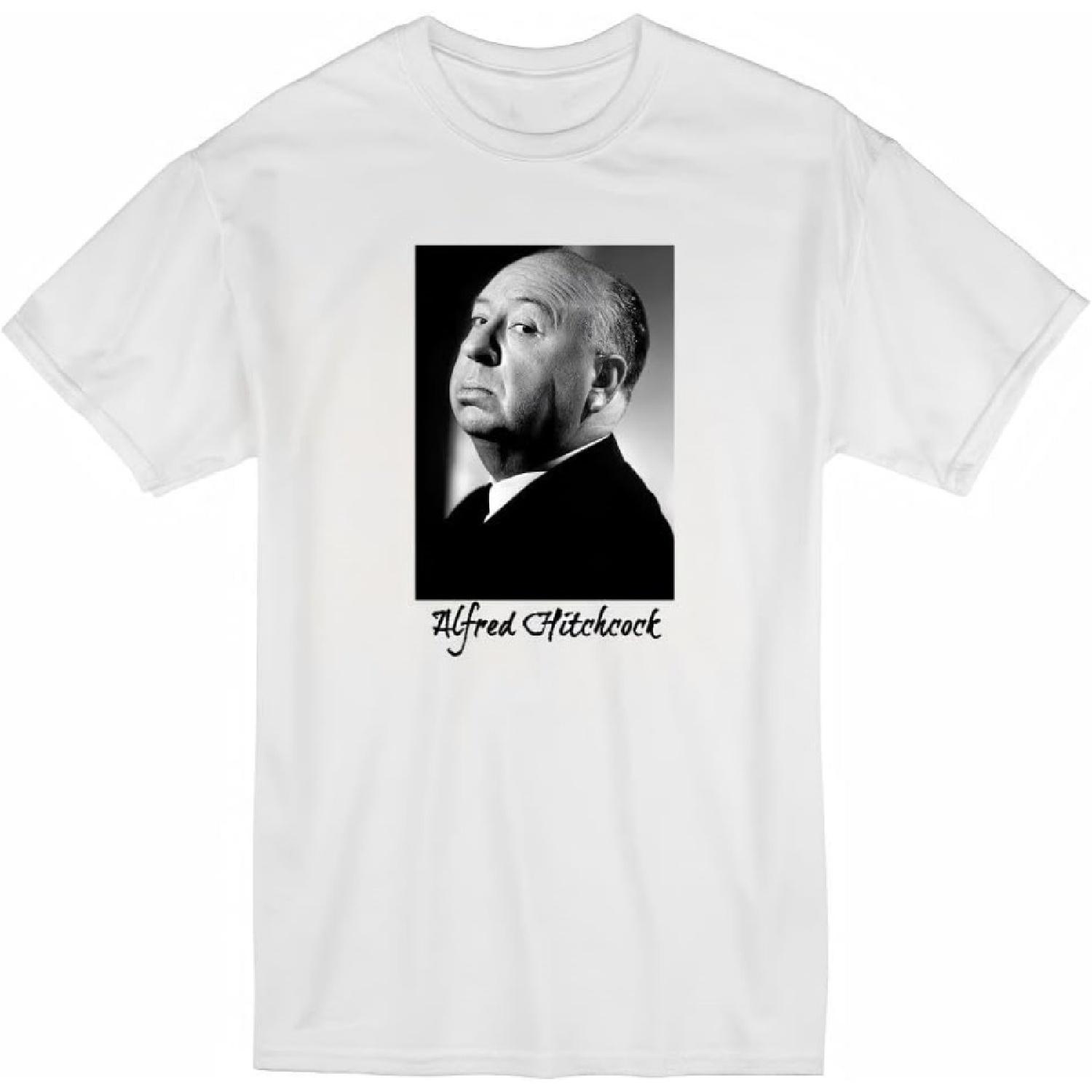 KYNKLYXP Alfred Hitchcock Movie Director Psycho Vertigo White T-Shirt White XXXXXL белый