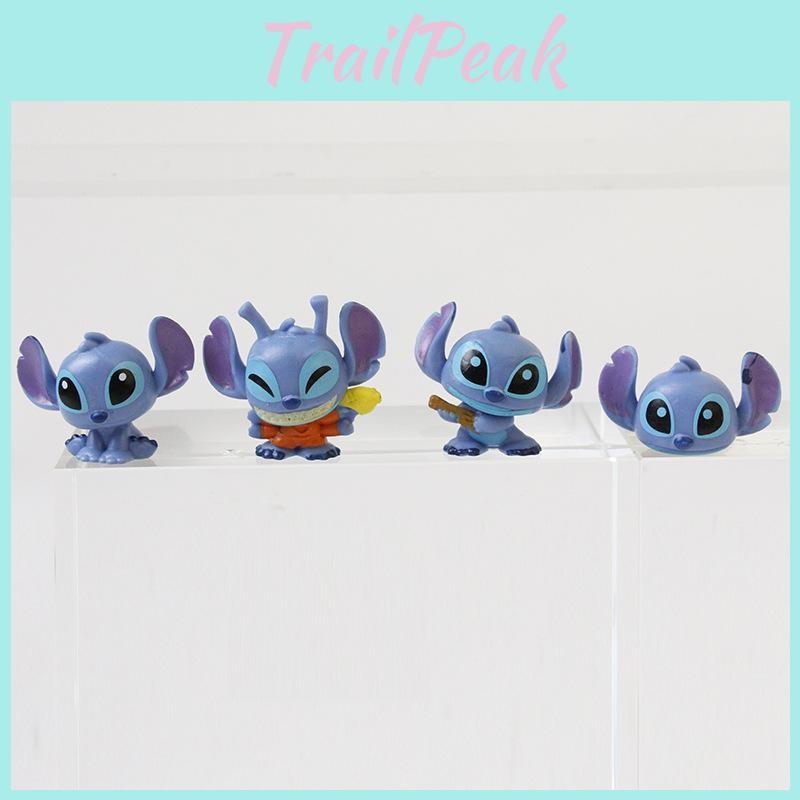 PVC 12 Stück Stitch Actionfiguren Modell Spielzeug Dekoration Geschenke Cartoon Ornament