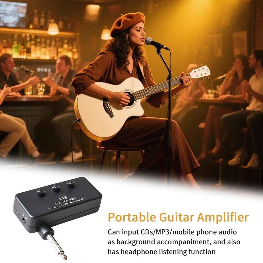 Amp For Electric Guitar Small Guitar Speaker Portable Amplifier Speaker For Instrument Home Adults Beginners Small Gig Indoor