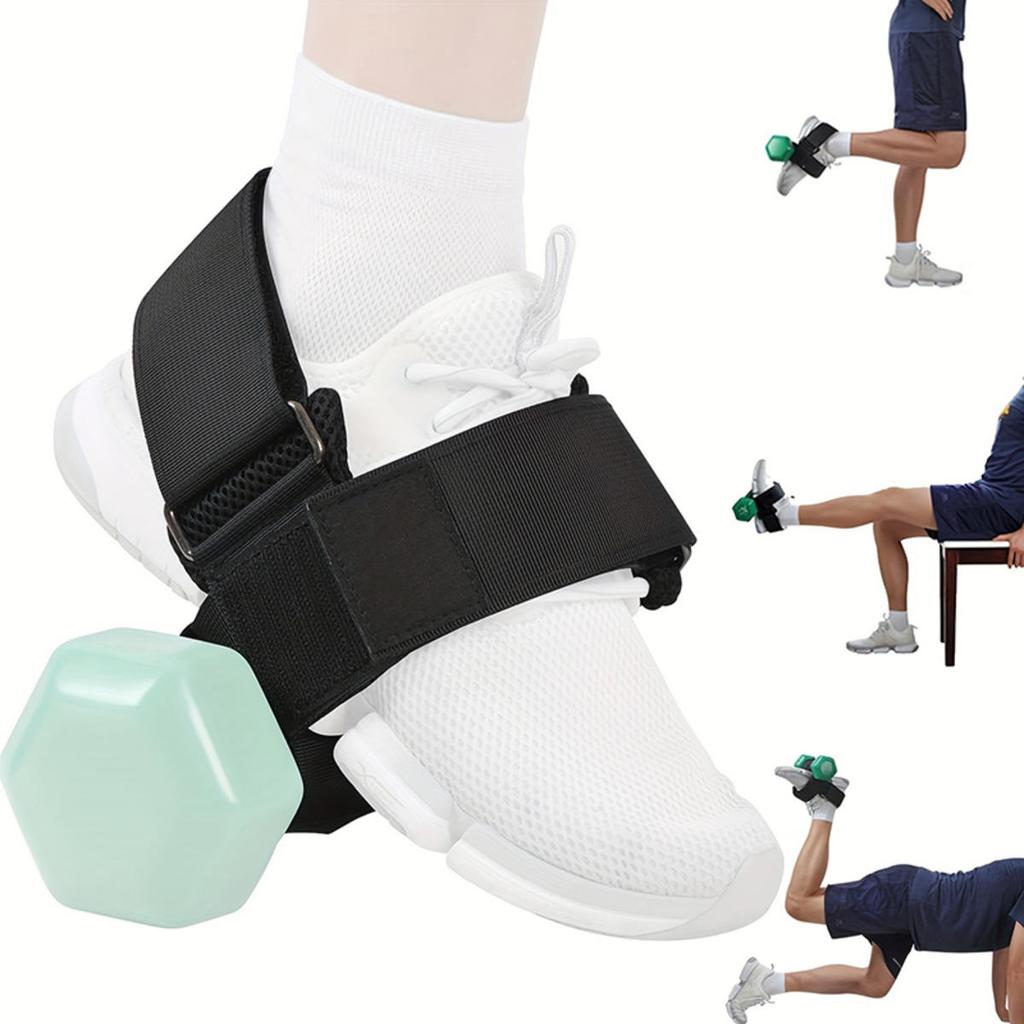 Adjustable Dumbbell Foot Strap Comfortable Sturdy Tibialis Trainer Shin Assist Ankle Buckle Weight Lifting Webbing Workout