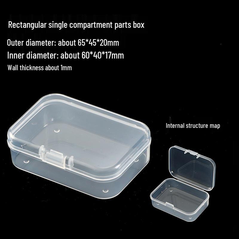 Clear Plastic Storage Box for Small Accessories and Jewelry