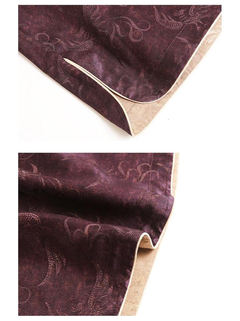 Phoenix Seeks Phoenix - Women's Silk Jacquard Long Sleeve Jacket: New Chinese Style for Spring & Autumn