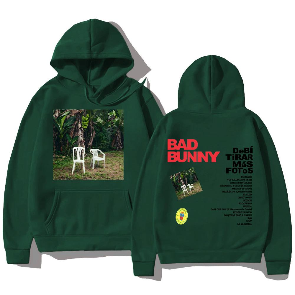 DTMF Debí Tirar Más Fotos Hoodies BAD BUNNY 2025 New Album Sweatshirt Harajuku High Street Pullover Fans Gift Fleece Streetwear