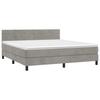 Maison Exclusive - Sommier à lattes de lit avec matelas LED Gris clair 180x200 cm